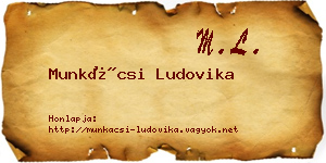 Munkácsi Ludovika névjegykártya